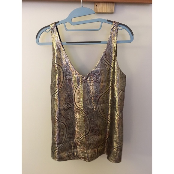 J.Crew Cate Cami in Gilded Paisley Lamé - Picture 4 of 8